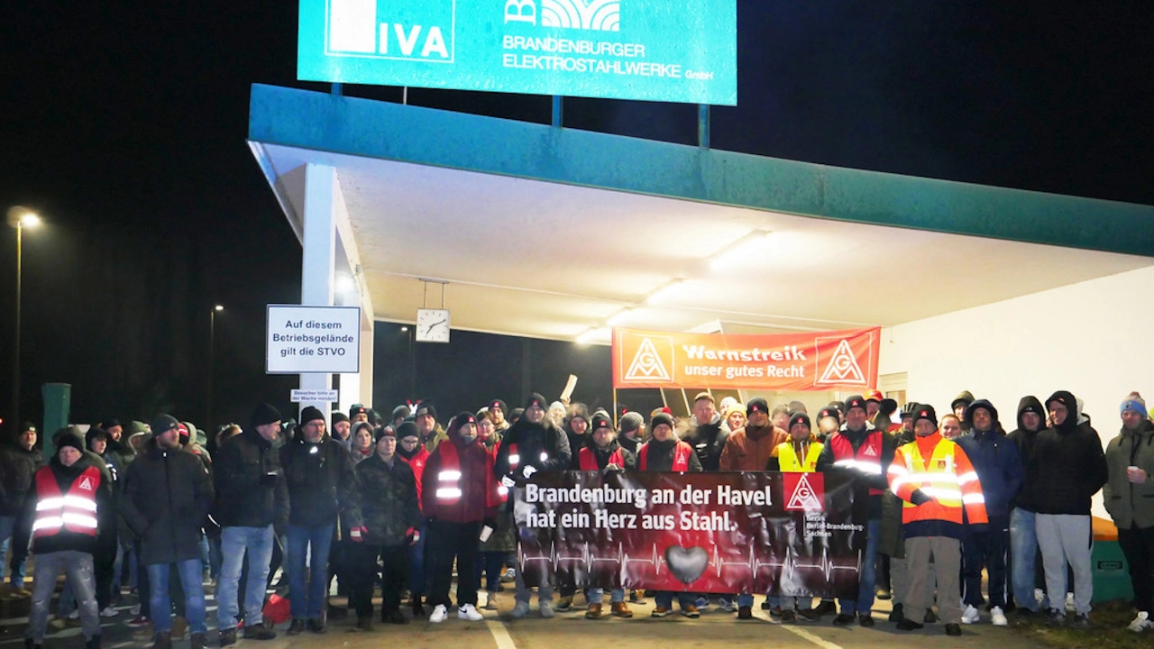 Starke Beteiligung bei dem Warnstreik bei B.E.S.