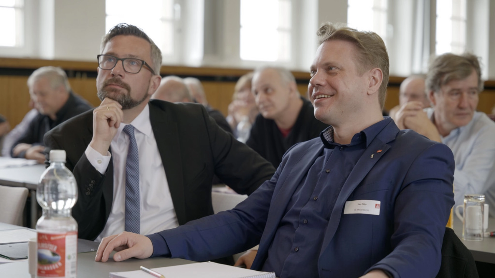 Martin Dulig, Wirtschaftsminister von Sachsen und Jan Otto, 1. Bevollmächtigter der IG Metall Berlin.
