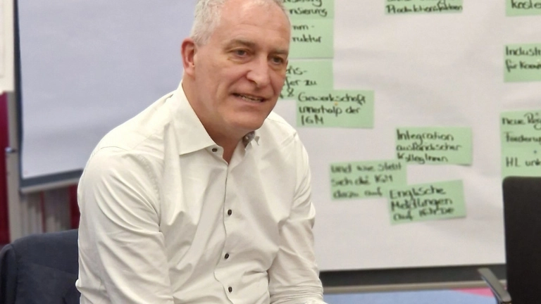 Gast auf der Branchenkonferenz Halbleiter: Jürgen Kerner, 2. Vorsitzender der IG Metall. 