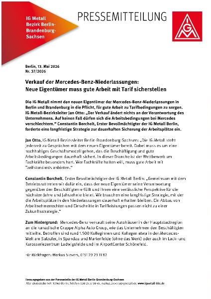 Pressemitteilung 37 - Mercedes-Benz