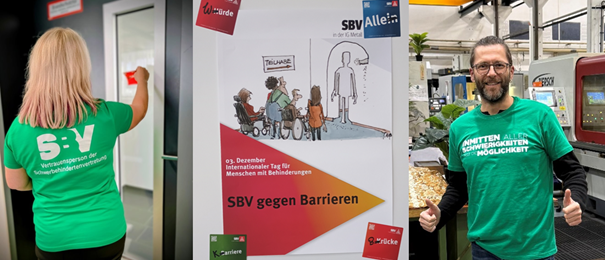 Aktionen gegen Barrieren zum Tag der Menschen mit Behinderungen. 