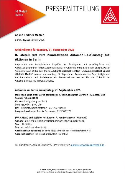 Terminhinweis vom 16.09.2026