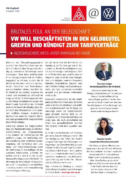 IGM Flugblatt VW